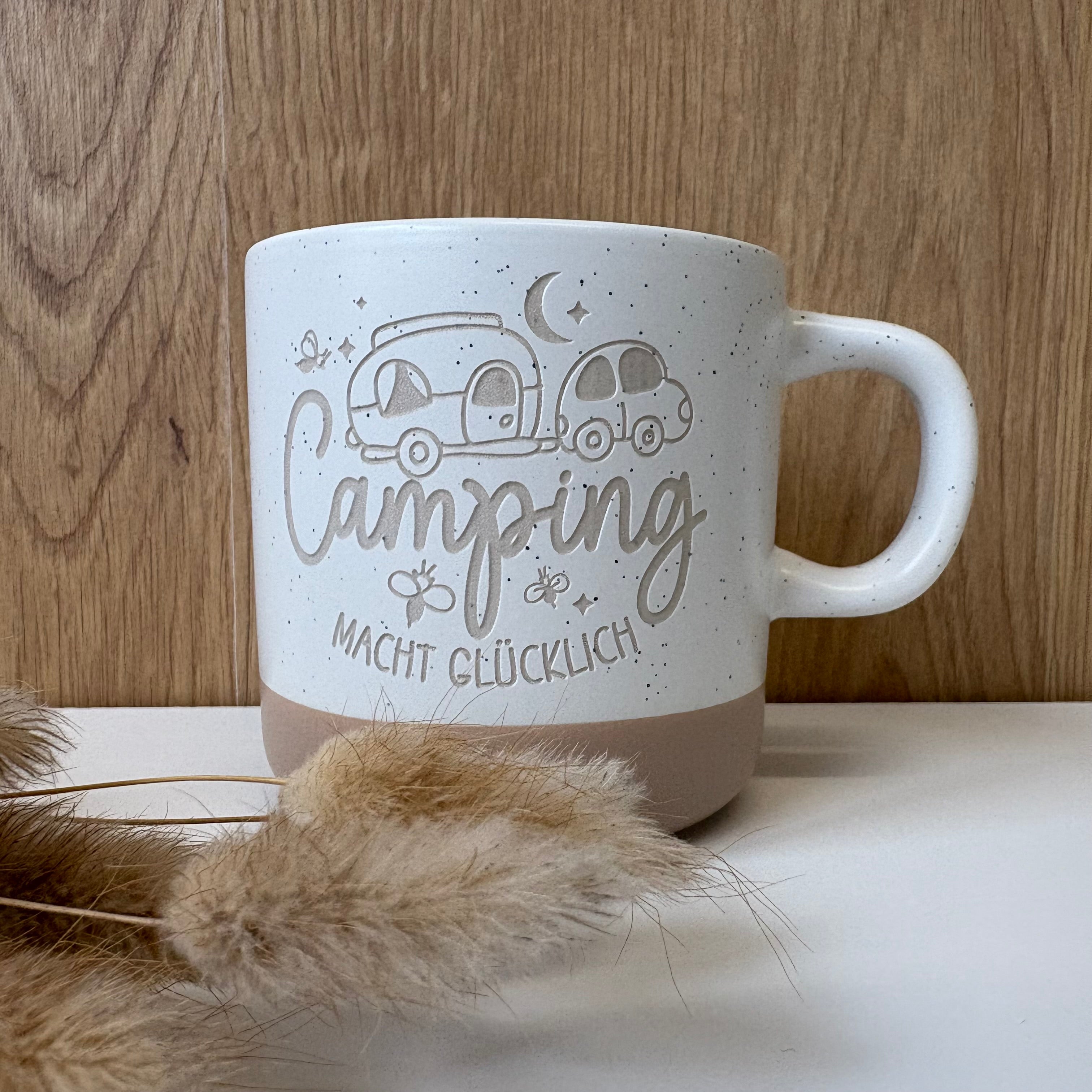 Tasse Camping macht Glücklich